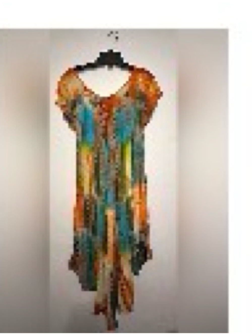 Boho Multicolor Cap-Sleeve Women's Dress